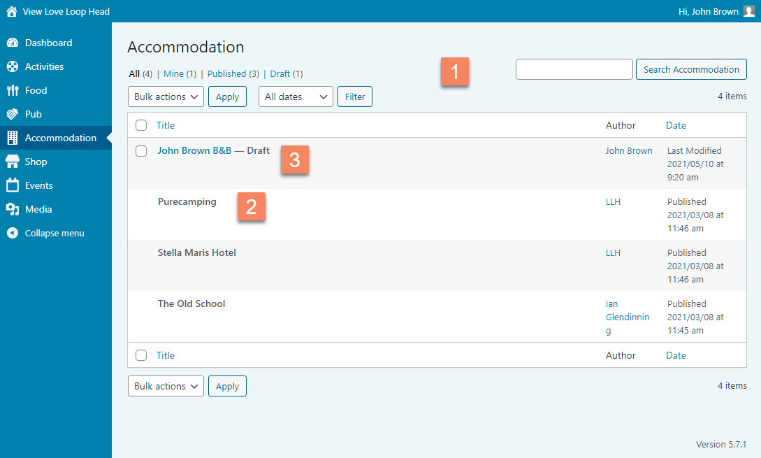list of member pages